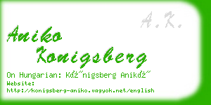 aniko konigsberg business card